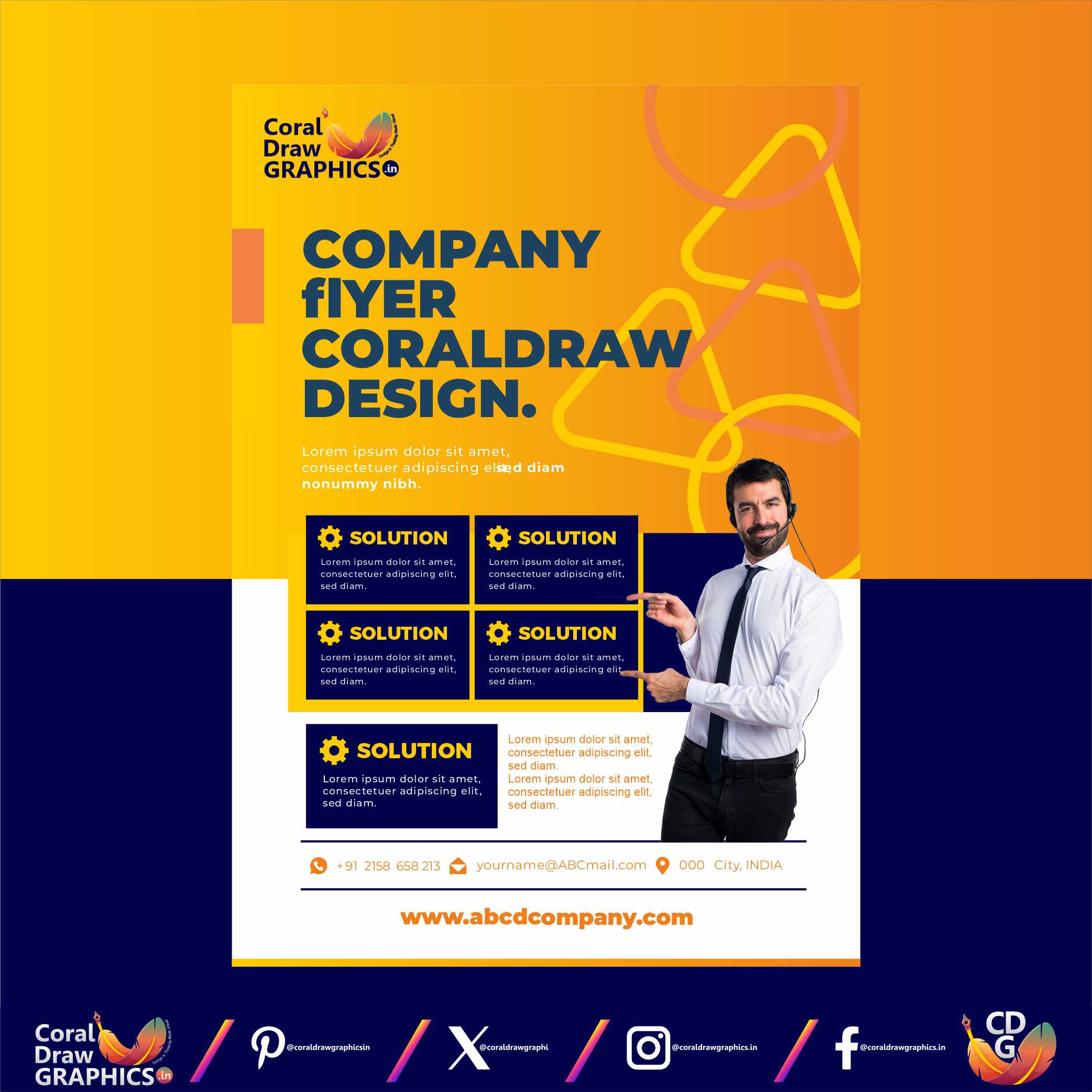 Company Flyer Coral Draw Design