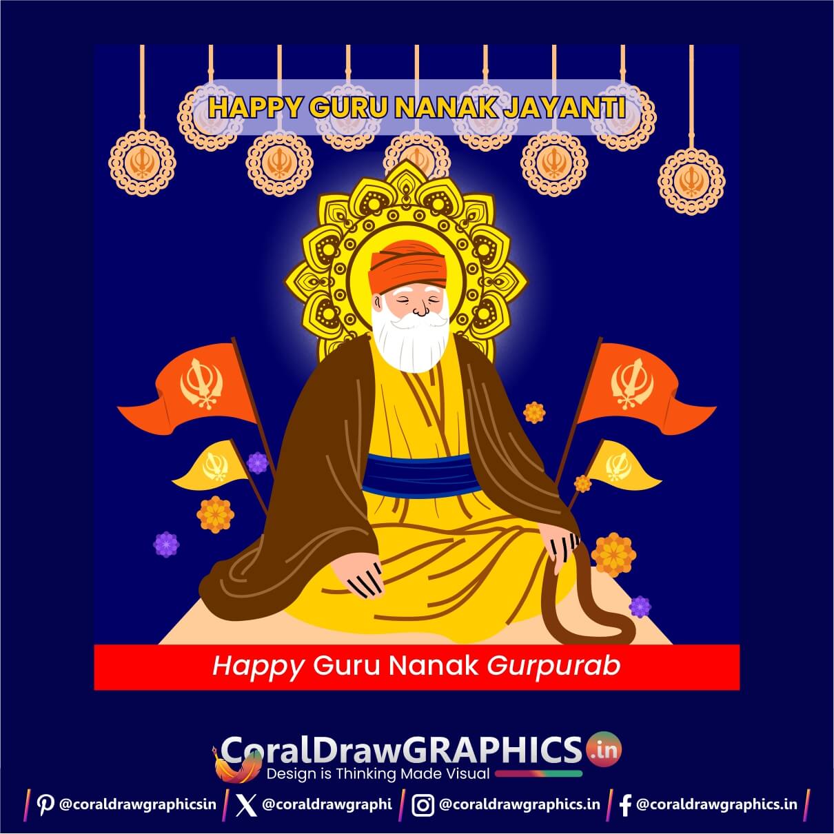 Guru Nanak Jayanti GuruParab Social Post Free Templates