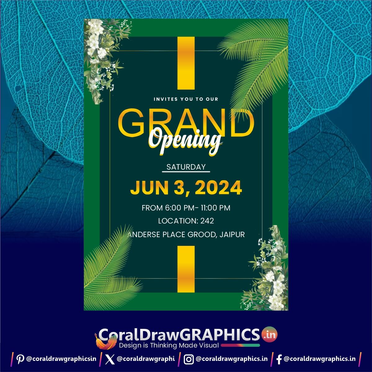 Invitation Card template for Grand Opening