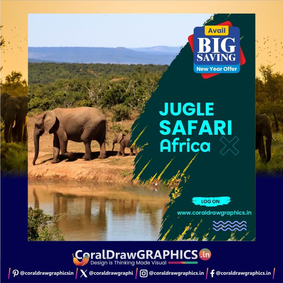 Travel Africa Safari Tour Social Media Banner