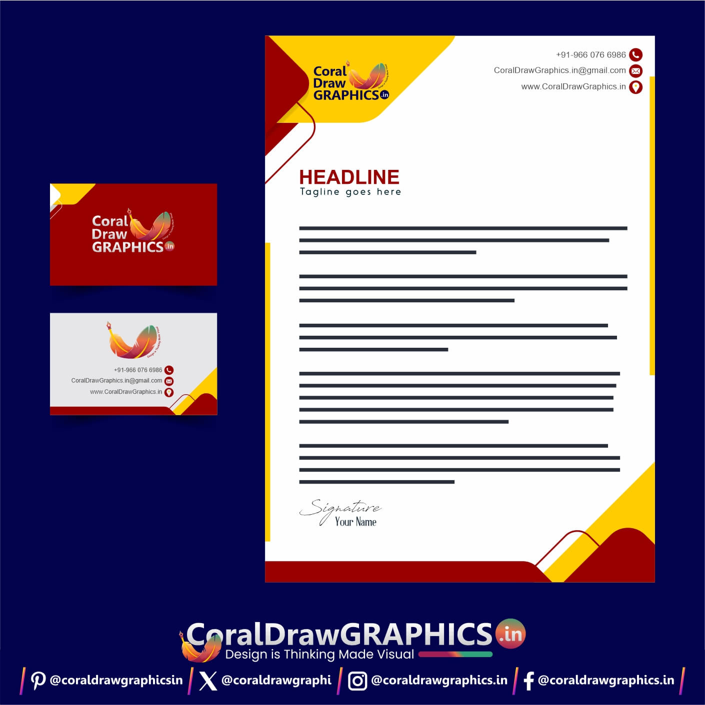 Visiting Card, Letter Head, Template, Business Firm, Free