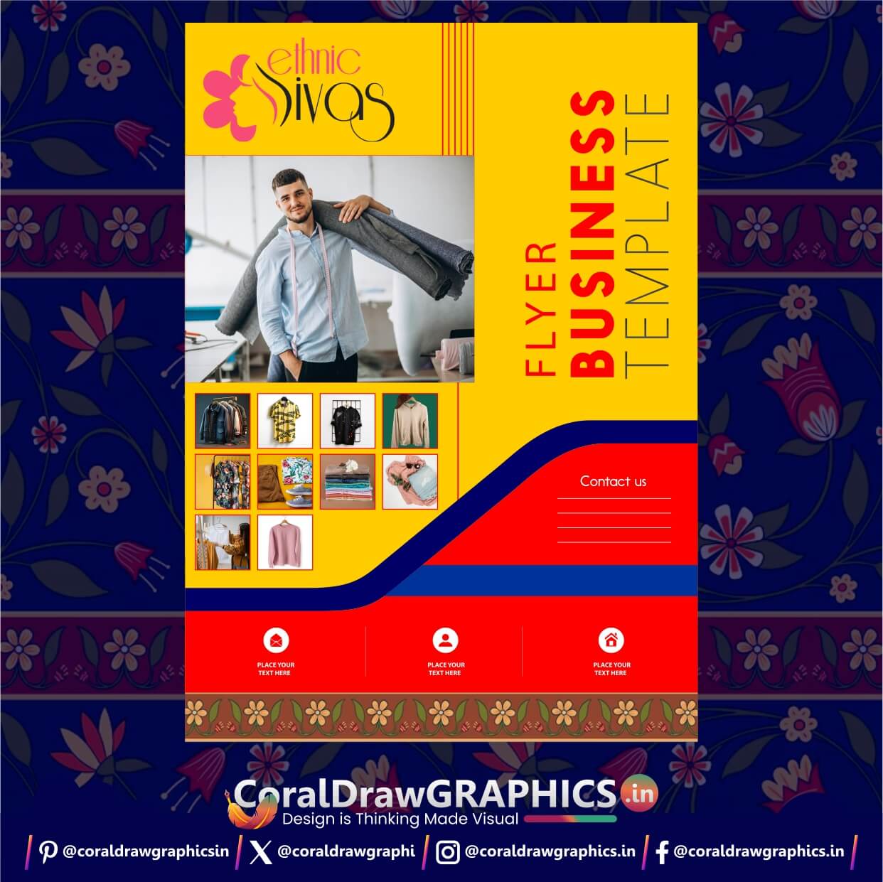 Creative, customizable, editable, business flyer, bright design, template